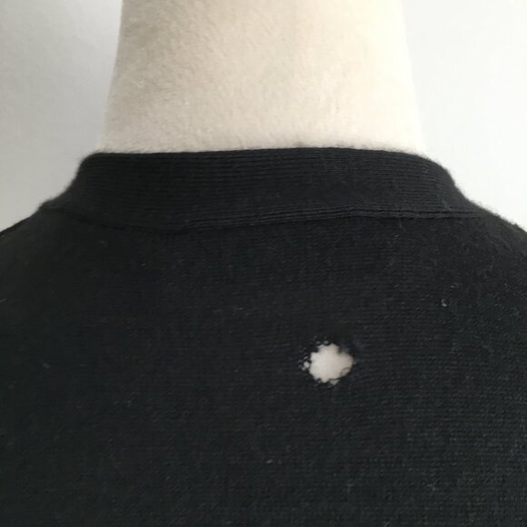 SANDRO Paris Long Sleeve Black 100% Merino Wool Knit Midi-Long Sweater Dress - Picture 13 of 14